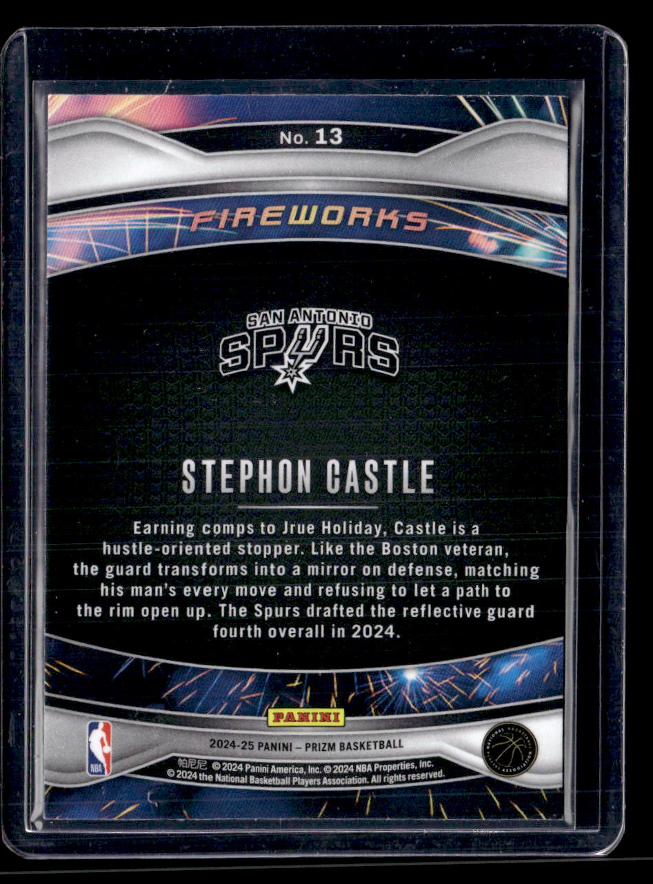 2024-25 Panini Prizm #13 Stephon Castle Fireworks