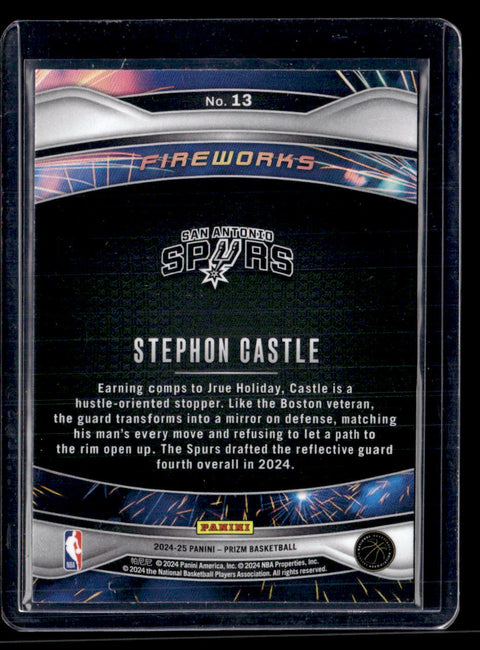2024-25 Panini Prizm #13 Stephon Castle Fireworks