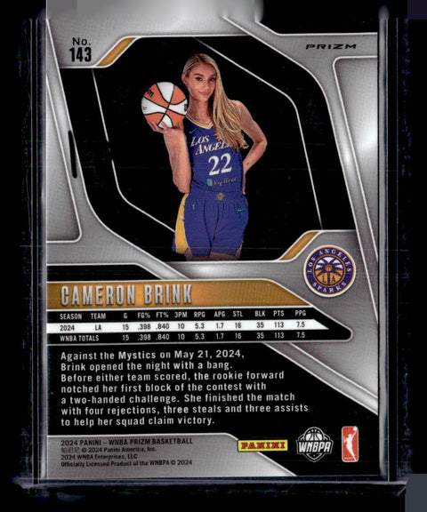 2024 Panini Prizm WNBA #143 Cameron Brink Silver