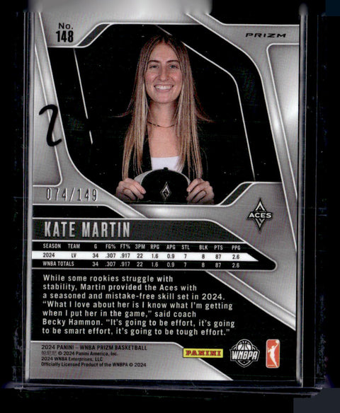 2024 Panini Prizm WNBA #148 Kate Martin Purple /149