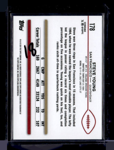 2024 Topps Chrome #178 Steve Young Gold Refractor /50