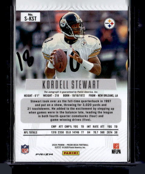 2024 Panini Prizm Deca S-KST Kordell Stewart Silver Autograph