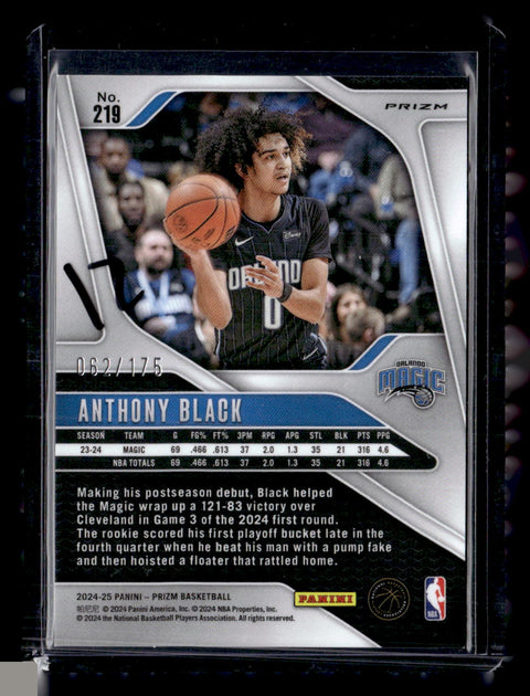 2024-25 Panini Prizm #219 Anthony Black White /175