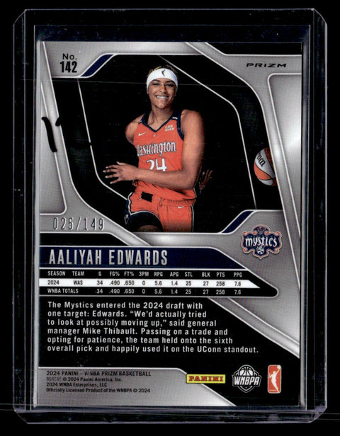 2024 Panini Prizm WNBA #142 Aaliyah Edwards Purple /149