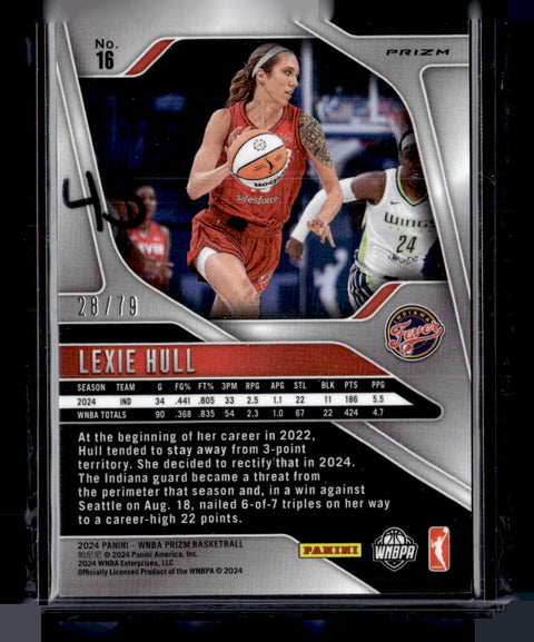 2024 Panini Prizm WNBA #16 Lexie Hull Pink Velocity /79