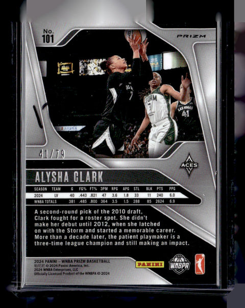 2024 Panini Prizm WNBA #101 Alysha Clark Pink Velocity /79