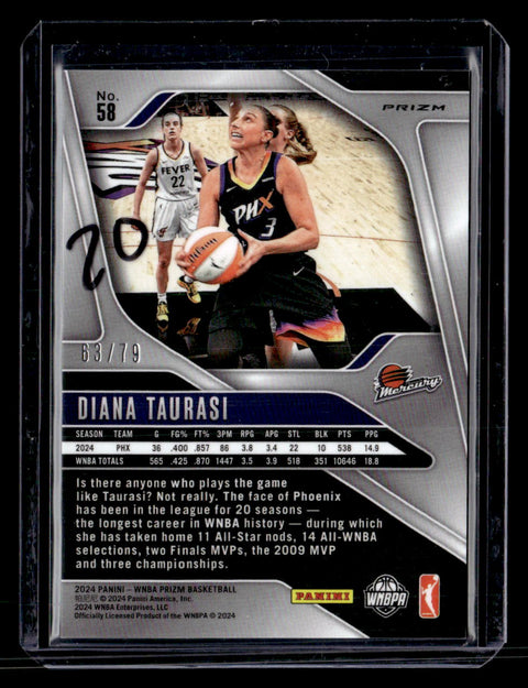 2024 Panini Prizm WNBA #58 Diana Taurasi Pink Velocity /79