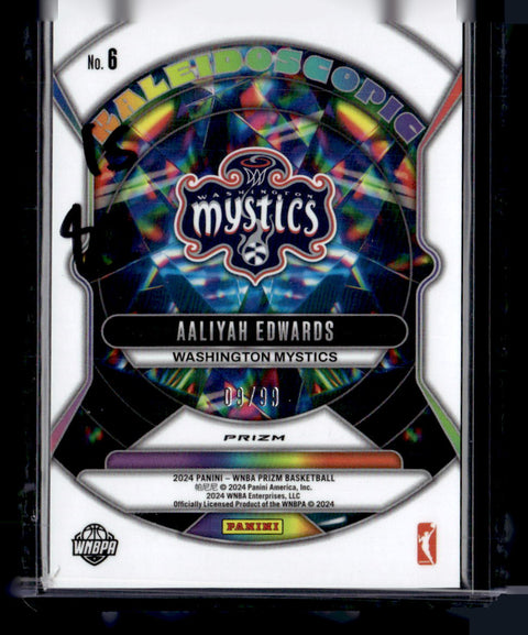 2024 Panini Prizm WNBA #6 Aaliyah Edwards Kaleidoscopic /99