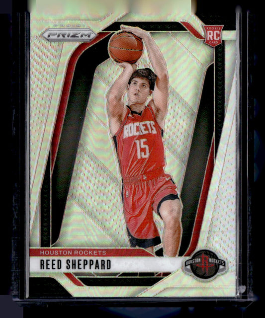 2024-25 Panini Prizm #268 Reed Sheppard Silver Hyper