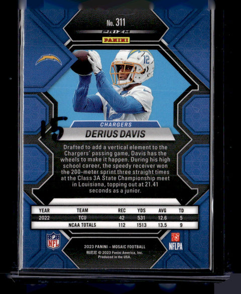 2023 Panini Mosaic #311 Derius Davis Genesis