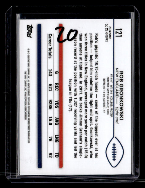 2024 Topps Chrome #121 Rob Gronkowski Gold /50