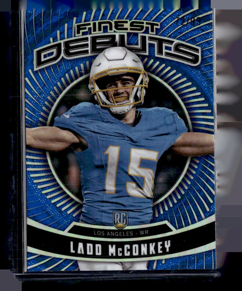 2024 Topps Finest D-12 Ladd McConkey Blue Finest Debuts /99