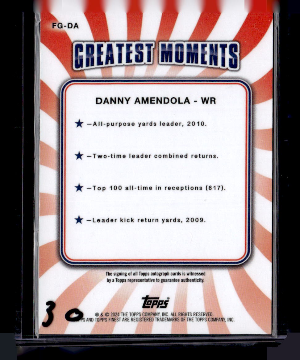2024 Topps FG-DA Danny Amendola Greatest Moments Autograph /25