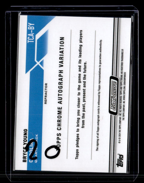 2024 Topps Chrome TCA-BY Bryce Young Chrome Autograph Silver /299