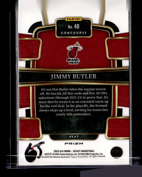 2023-24 Panini Select #40 Jimmy Butler Tiger Prizm