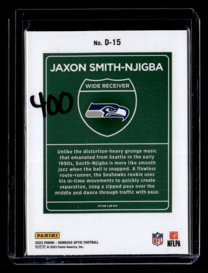 2024 Donruss Optic D-15 Jaxon Smith-Njigba Downtown
