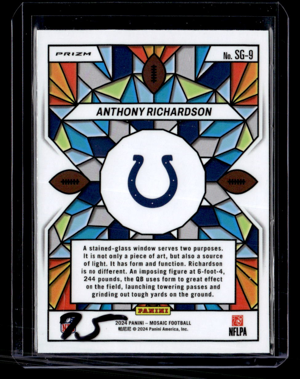 2024 Panini Mosaic SG-9 Anthony Richardson Stained Glass