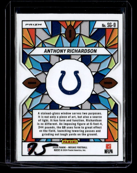 2024 Panini Mosaic SG-9 Anthony Richardson Stained Glass