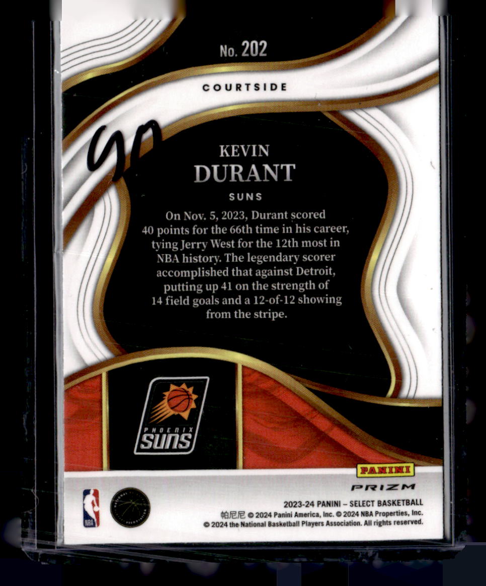 2023-24 Panini Select #202 Kevin Durant Elephant Prizm