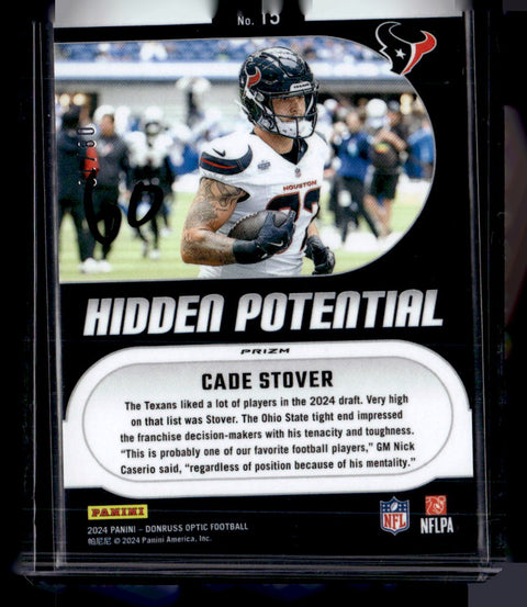 2024 Donruss Optic #15 Cade Stover Golden Hidden Potential /10