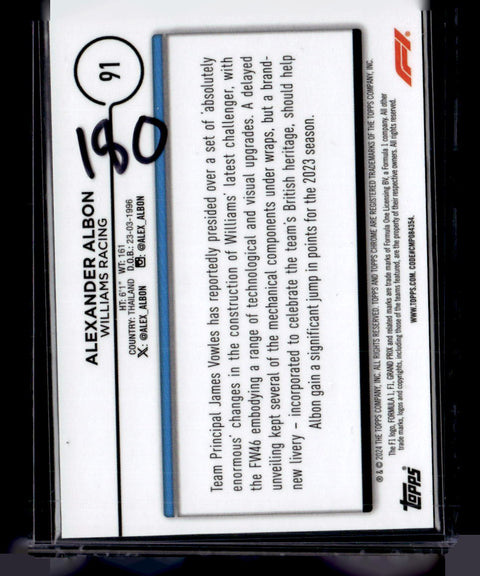2024 Topps #91 Alexander Albon Red Parallel