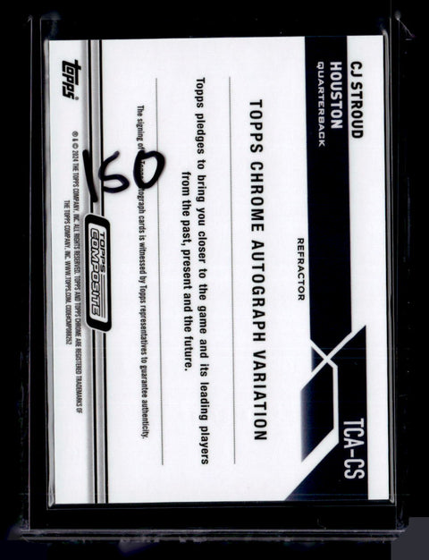 2024 Topps Chrome TCA-CS Cj Stroud Chrome Autograph Silver /299