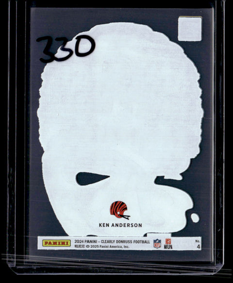 2024 Donruss Clearly #4 Ken Anderson Downtown