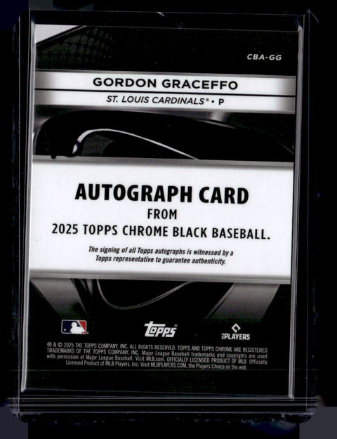 2025 Topps Chrome Black CBA-GG Gordon Graceffo Autograph