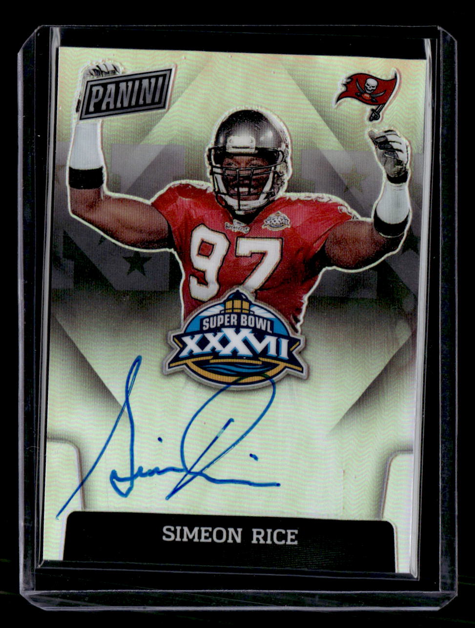 2022 Panini SBXXXVII-SR Simeon Rice Silver Autograph
