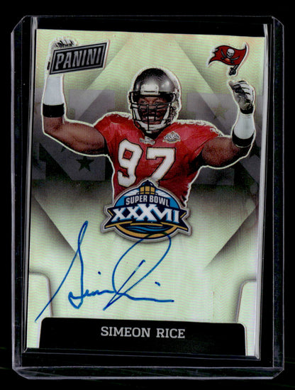 2022 Panini SBXXXVII-SR Simeon Rice Silver Autograph