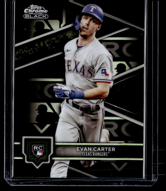 2024 Topps Chrome Black #83 Evan Carter Silver