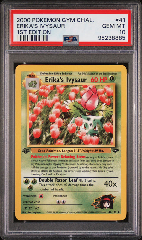 2000 Pokemon Gym Challenge Erika'S Ivysaur #41 PSA 10