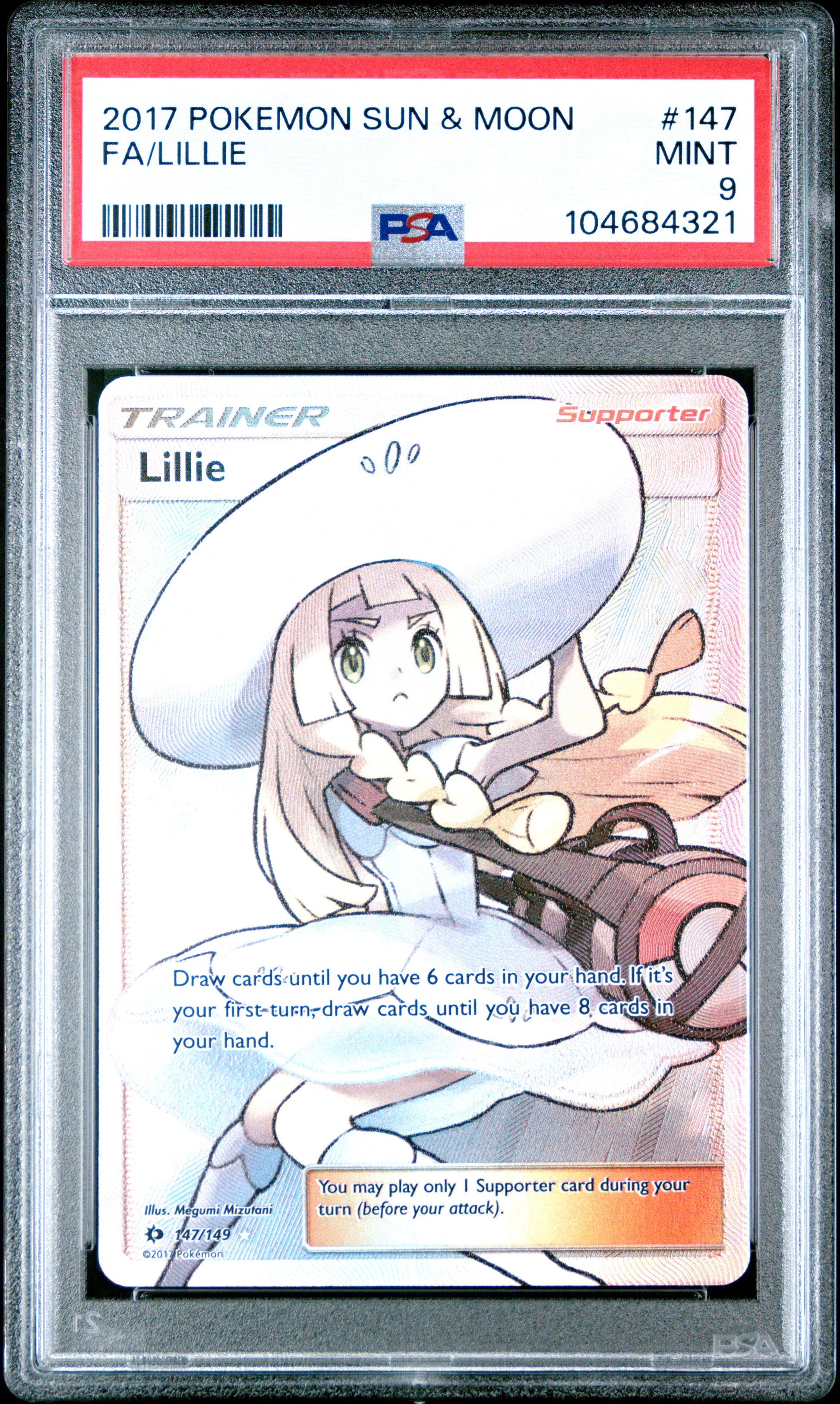2017 Pokemon Sun & Moon Fa/Lillie #147 PSA 9