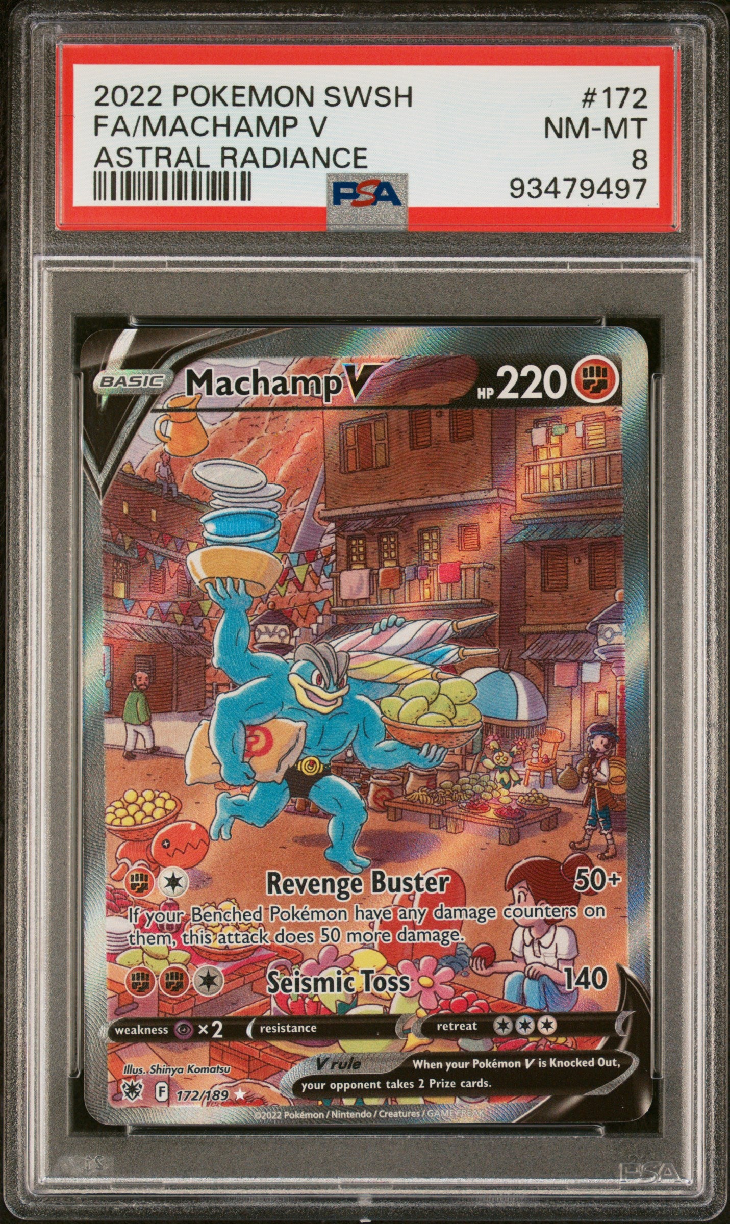 2022 Pokemon Sword & Shield Astral Radiance Fa/Machamp V #172 PSA 8