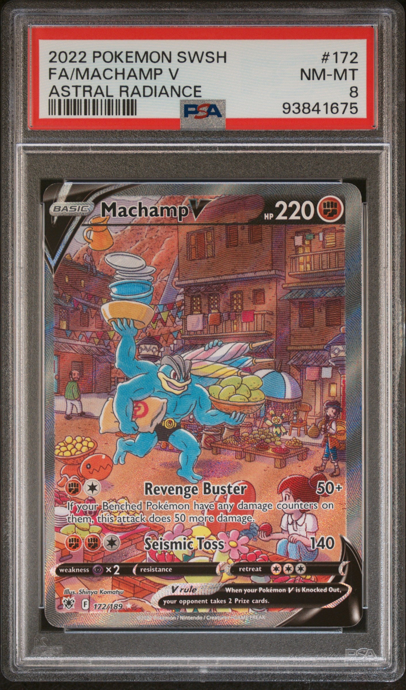 2022 Pokemon Sword & Shield Astral Radiance Fa/Machamp V #172 PSA 8