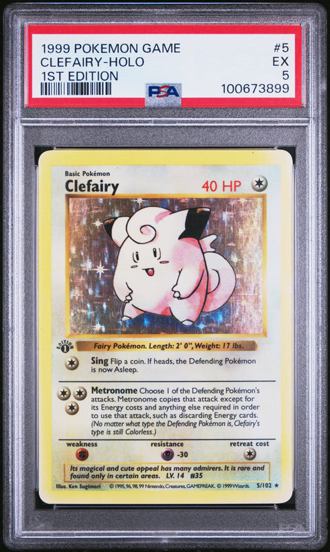 1999 Pokemon Game Clefairy-Holo #5 PSA 5