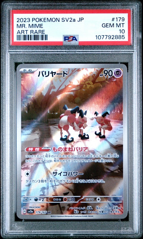 2023 Pokemon Japanese Sv2a-Pokemon 151 #179 Mr. Mime Art Rare PSA 10