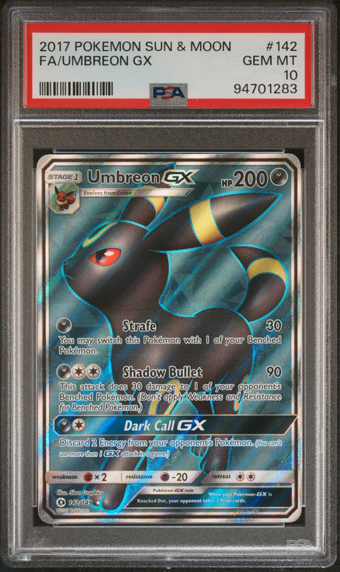 2017 Pokemon Sun & Moon #142 Fa/Umbreon Gx PSA 10