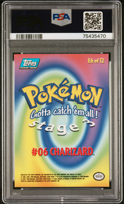 1999 Topps Pokemon The Movie Edt #E6 Charizard #6 Movie Edt-Rainbow Foil PSA 6