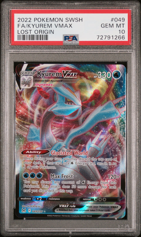 2022 Pokemon Sword & Shield Lost Origin #049 Fa/Kyurem Vmax Lost Origin PSA 10