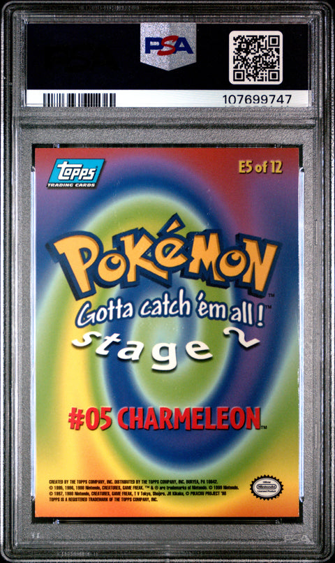 1999 Topps Pokemon The Movie Edt #E5 Charmeleon #5 Movie Edition PSA 5