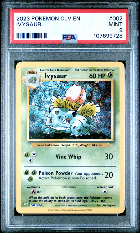 2023 Pokemon Clv-Trading Card Game Classic #002 Ivysaur PSA 9