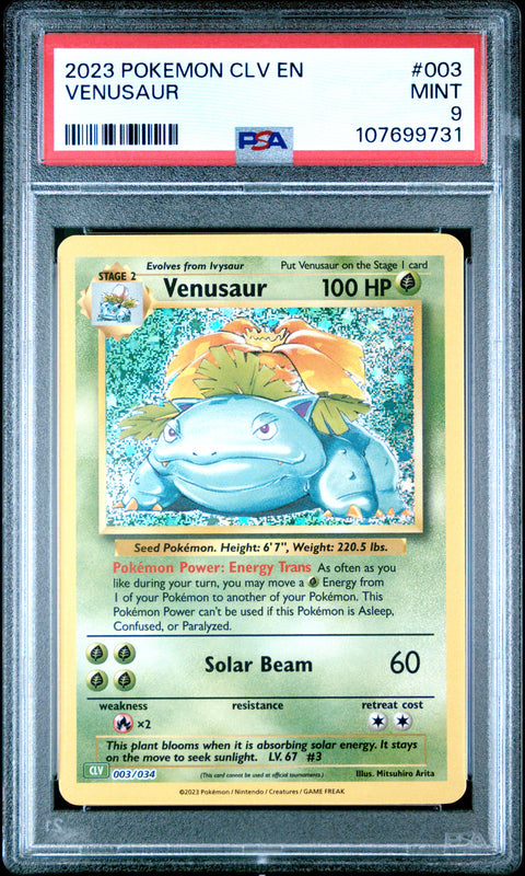 2023 Pokemon Clv-Trading Card Game Classic #003 Venusaur PSA 9