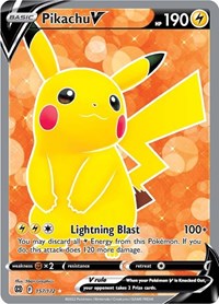 Pokemon SWSH09: Brilliant Stars Pikachu V (Full Art)