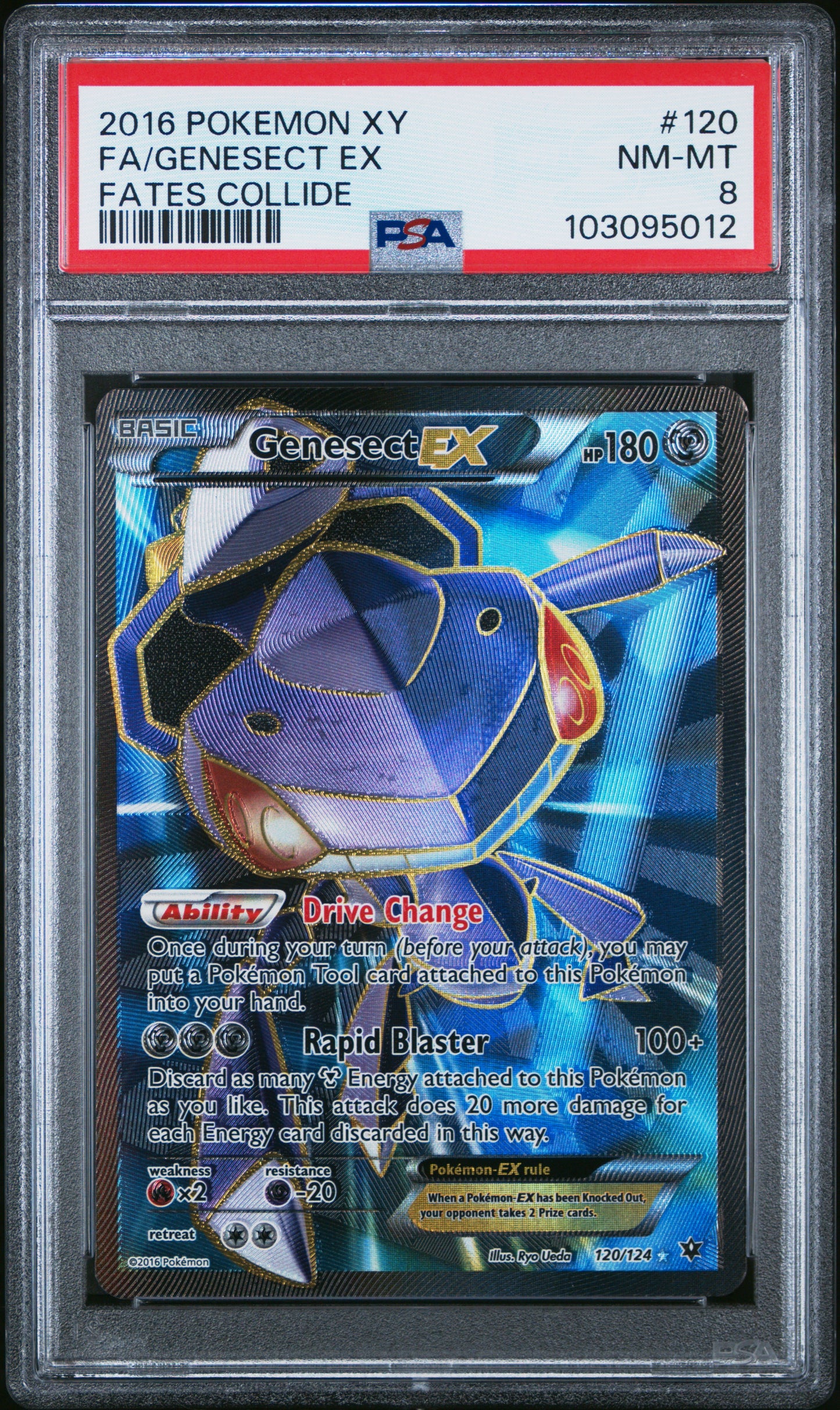 2016 Pokemon Xy Fates Collide #120 Fa/Genesect Ex Fates Collide PSA 8