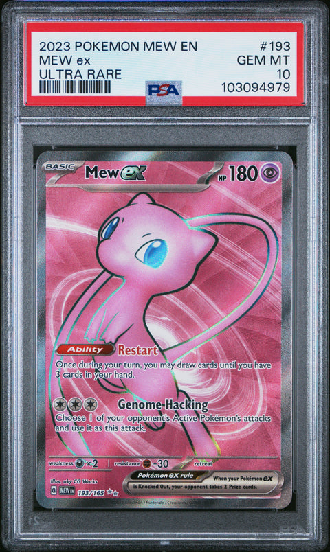 2023 Pokemon Mew En-151 #193 Mew Ex Ultra Rare PSA 10