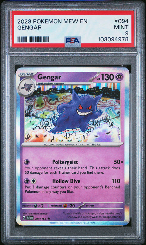2023 Pokemon Mew En-151 #094 Gengar PSA 9