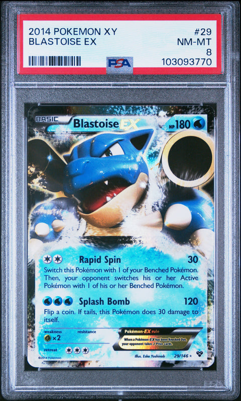 2014 Pokemon Xy #29 Blastoise Ex PSA 8