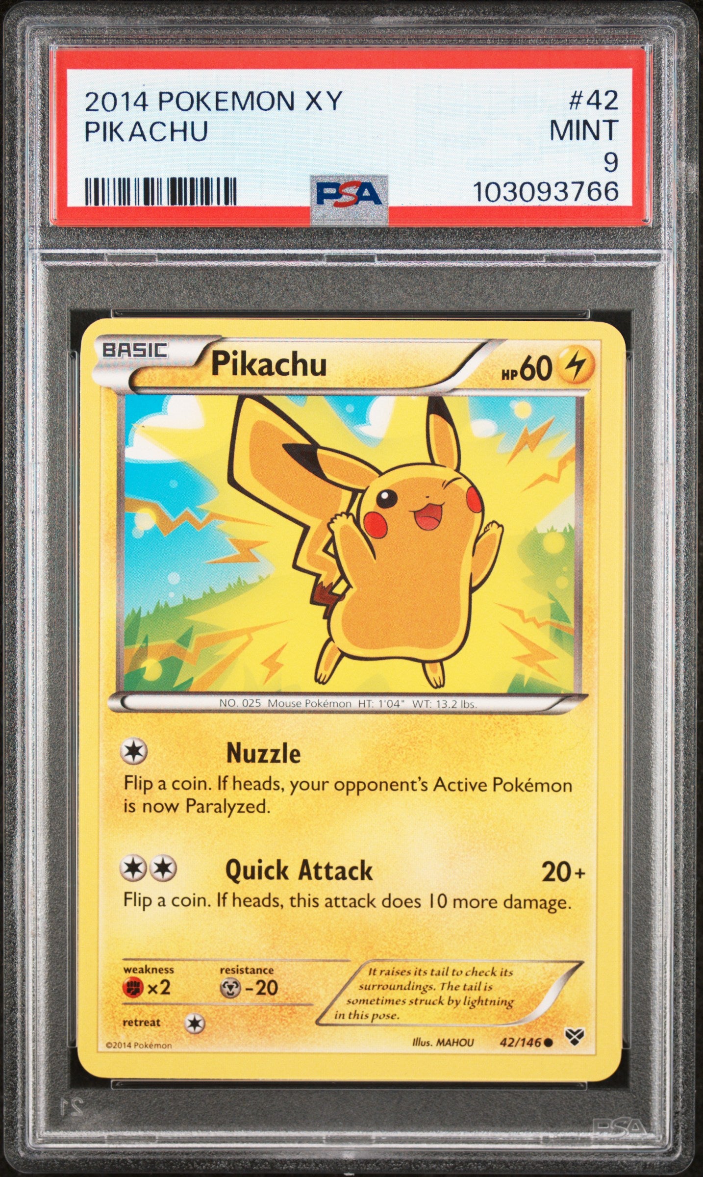 2014 Pokemon Xy #42 Pikachu PSA 9