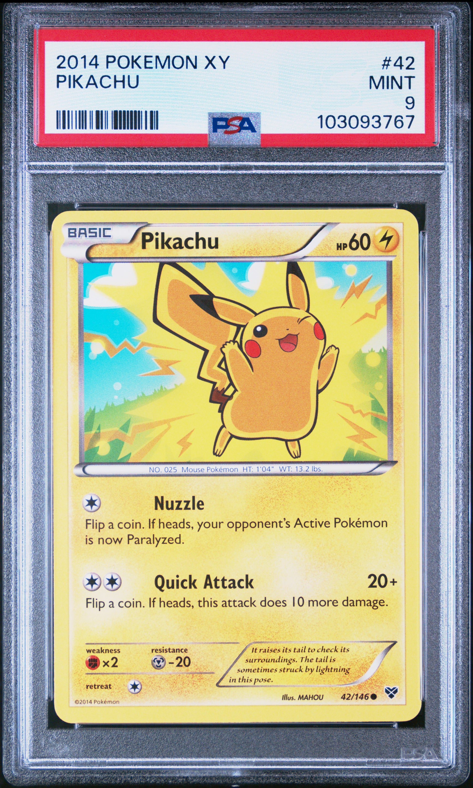 2014 Pokemon Xy #42 Pikachu PSA 9